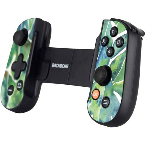 Tropical Leaves by Cat Coq Backbone One for iPhone Game Controller Skin