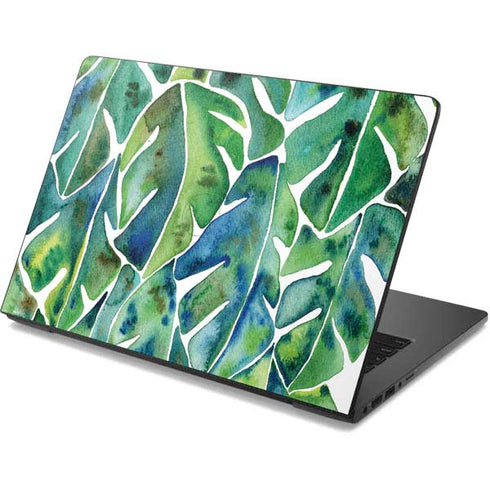 Cat Coq Tropical Leaves Dell Chromebook Skin