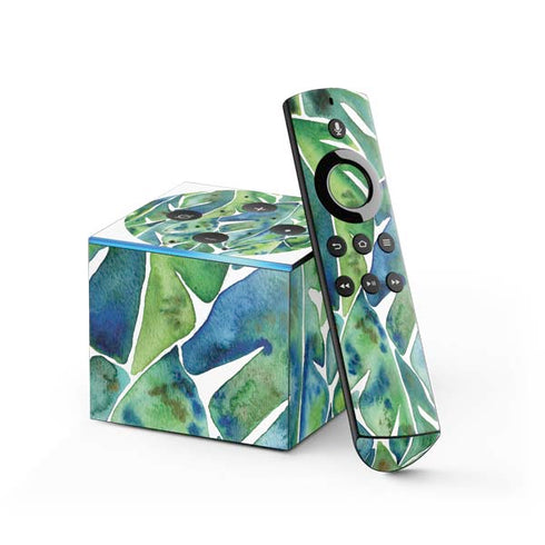 Cat Coq Tropical Leaves Fire TV Cube Skin