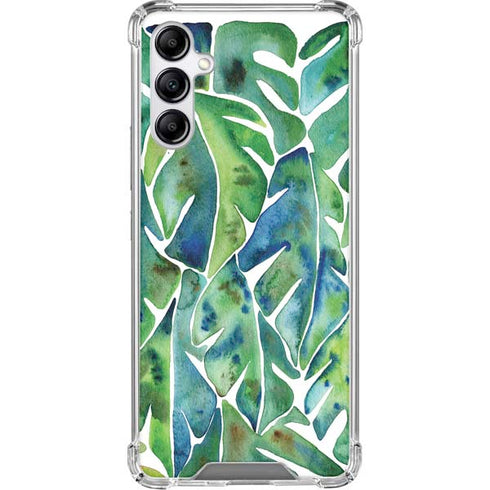 Tropical Leaves by Cat Coq Galaxy A15 5G Clear Case