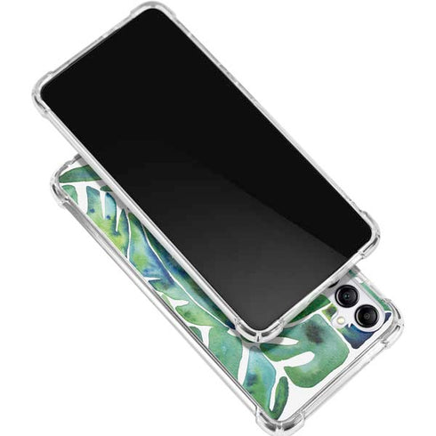 Tropical Leaves by Cat Coq Galaxy A15 5G Clear Case