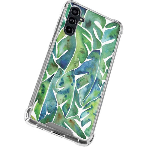 Tropical Leaves by Cat Coq Galaxy A54 5G Clear Case