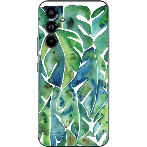 Cat Coq Tropical Leaves Galaxy A54 5G Skin