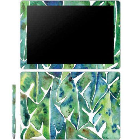 Cat Coq Tropical Leaves Galaxy Book 12in Skin