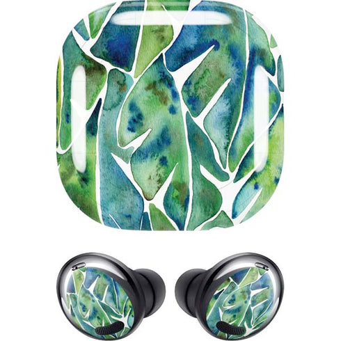 Cat Coq Tropical Leaves Galaxy Buds Pro Skin