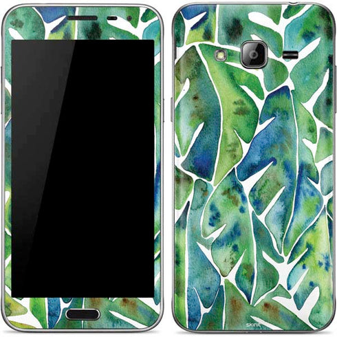 Cat Coq Tropical Leaves Galaxy J3 Skin