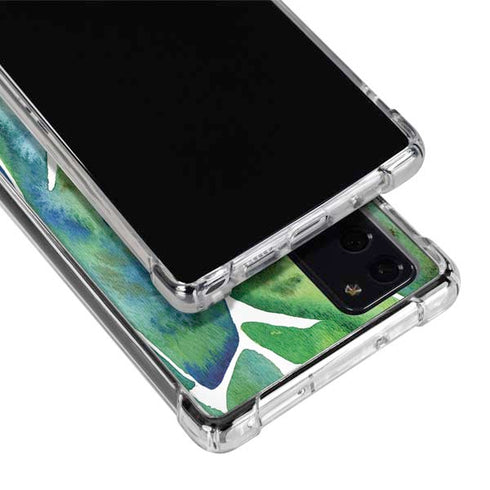 Cat Coq Tropical Leaves Galaxy Note20 5G Clear Case