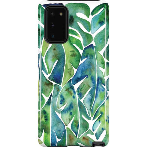 Cat Coq Tropical Leaves Galaxy Note20 5G Pro Case