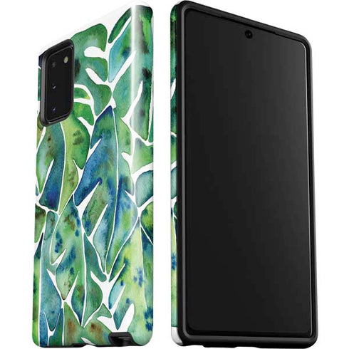Cat Coq Tropical Leaves Galaxy Note20 5G Pro Case