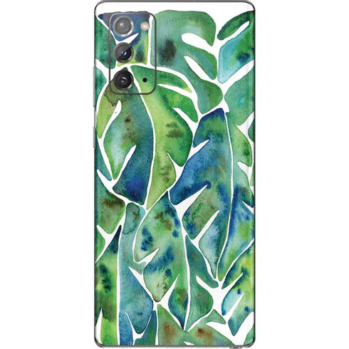 Cat Coq Tropical Leaves Galaxy Note20 5G Skin