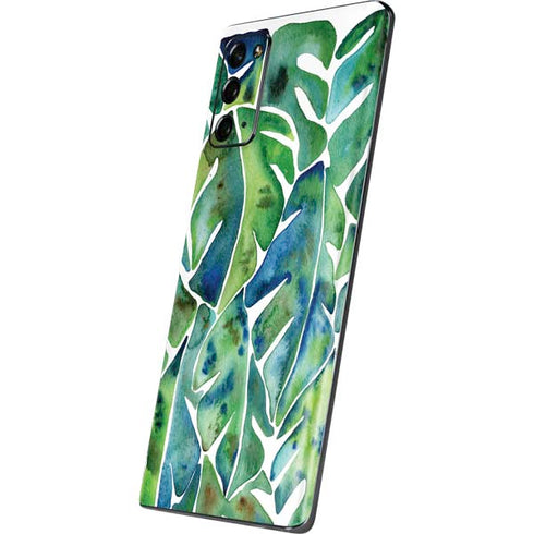 Cat Coq Tropical Leaves Galaxy Note20 5G Skin