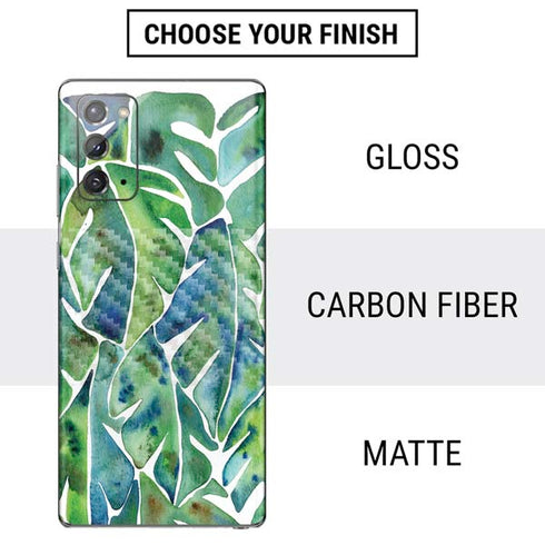 Cat Coq Tropical Leaves Galaxy Note20 5G Skin