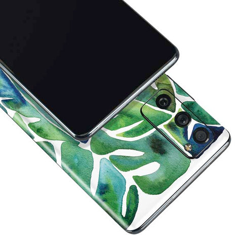 Cat Coq Tropical Leaves Galaxy S20 Fan Edition Skin