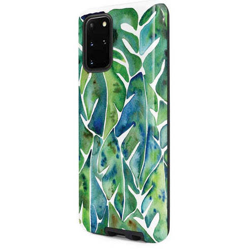 Cat Coq Tropical Leaves Galaxy S20 Plus Pro Case