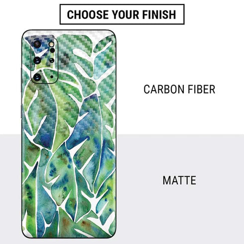 Cat Coq Tropical Leaves Galaxy S20 Plus Skin