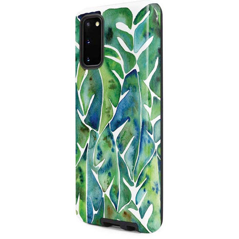 Cat Coq Tropical Leaves Galaxy S20 Pro Case