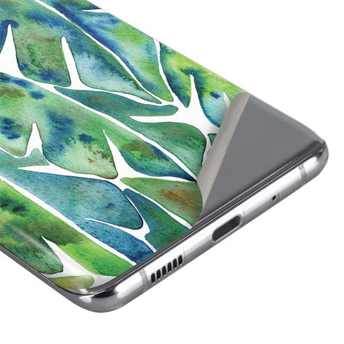 Cat Coq Tropical Leaves Galaxy S20 Skin