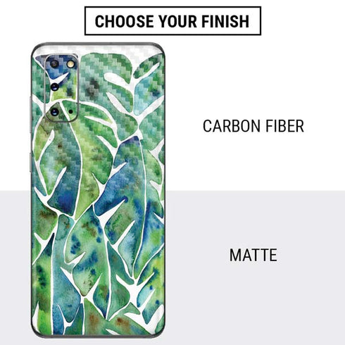 Cat Coq Tropical Leaves Galaxy S20 Skin