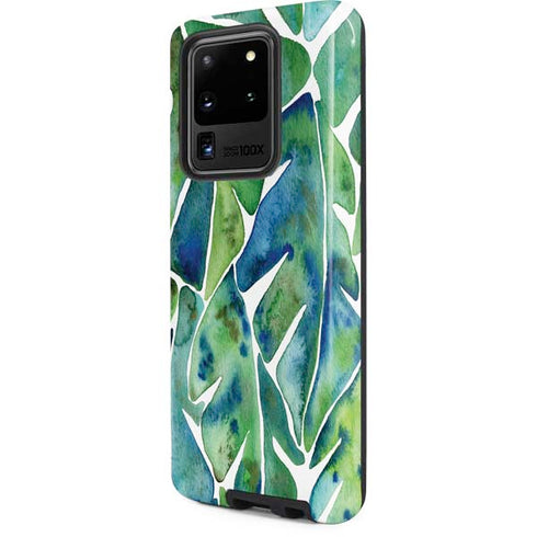 Cat Coq Tropical Leaves Galaxy S20 Ultra 5G Pro Case