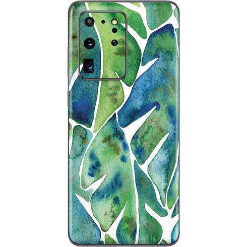 Cat Coq Tropical Leaves Galaxy S20 Ultra 5G Skin