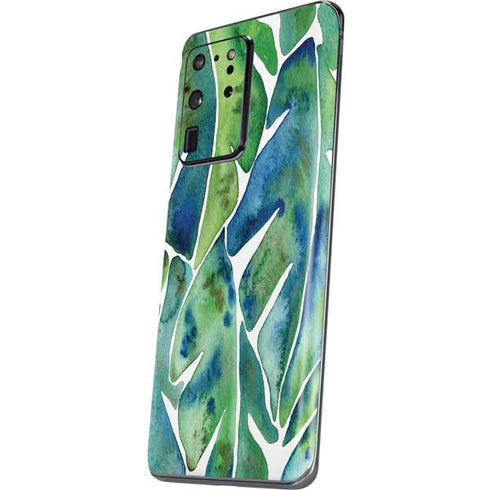 Cat Coq Tropical Leaves Galaxy S20 Ultra 5G Skin