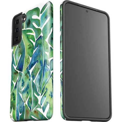 Cat Coq Tropical Leaves Galaxy S21 Plus 5G Pro Case