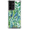 Cat Coq Tropical Leaves Galaxy S21 Ultra 5G Clear Case