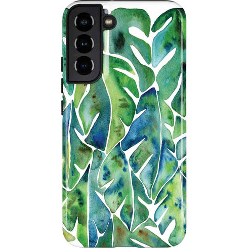 Cat Coq Tropical Leaves Galaxy S22 Plus Pro Case