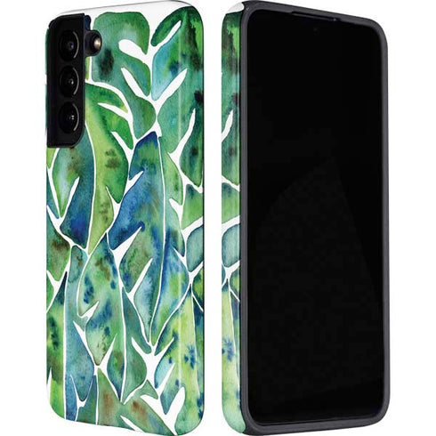 Cat Coq Tropical Leaves Galaxy S22 Plus Pro Case