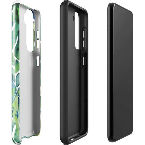 Cat Coq Tropical Leaves Galaxy S22 Pro Case