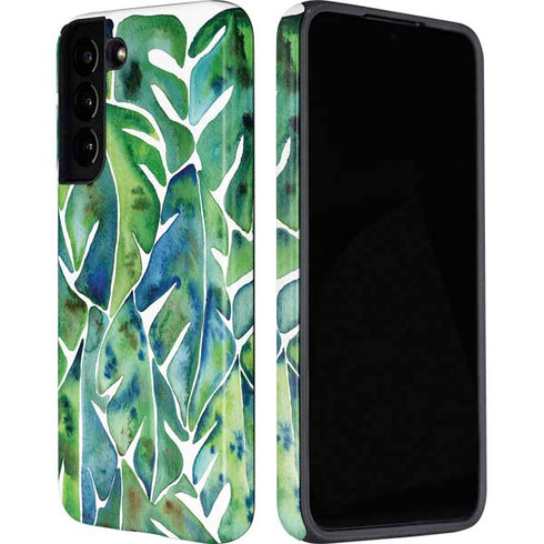 Cat Coq Tropical Leaves Galaxy S22 Pro Case