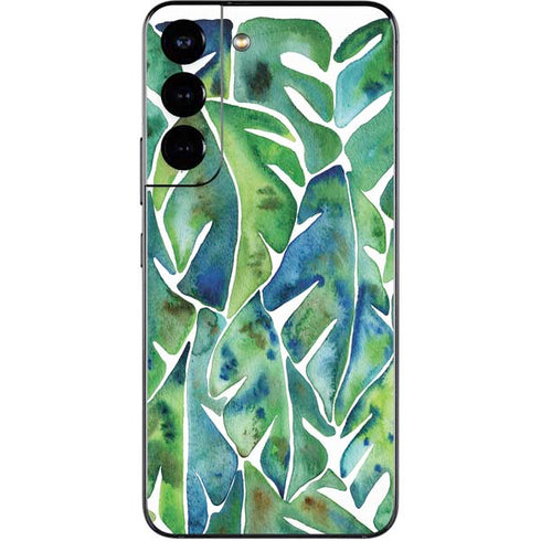 Cat Coq Tropical Leaves Galaxy S22 Skin