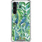 Cat Coq Tropical Leaves Galaxy S23 Plus Clear Case