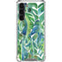Cat Coq Tropical Leaves Galaxy S23 Plus Clear Case