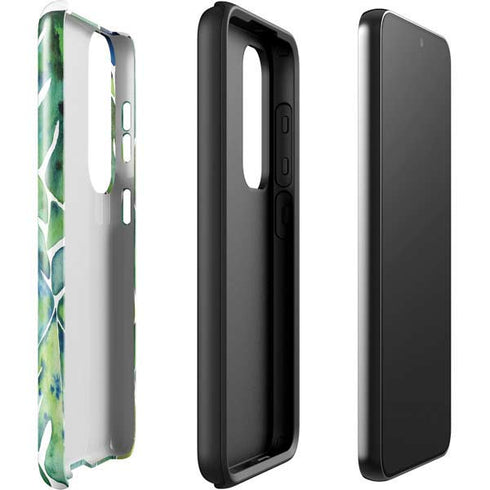 Cat Coq Tropical Leaves Galaxy S23 Pro Case