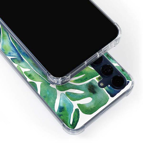 Tropical Leaves by Cat Coq Galaxy S24 Clear Case