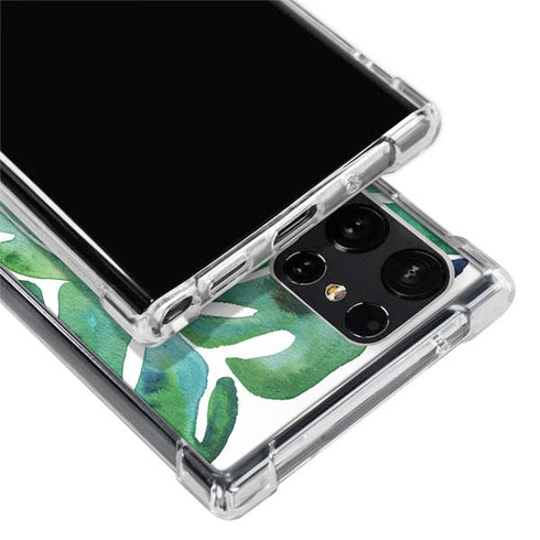 Tropical Leaves by Cat Coq Galaxy S24 Ultra Clear Case