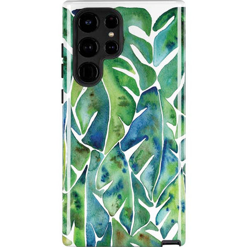 Tropical Leaves by Cat Coq Galaxy S24 Ultra Impact Case