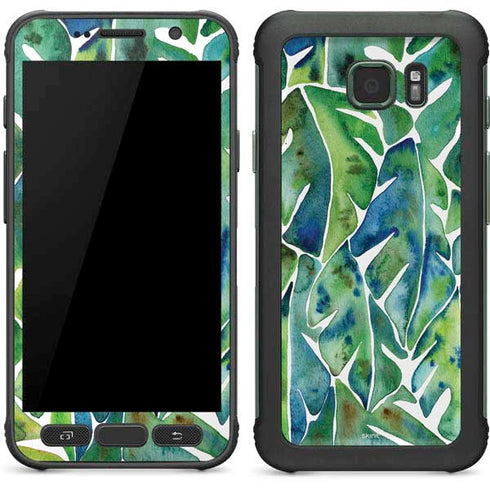 Cat Coq Tropical Leaves Galaxy S7 Active Skin