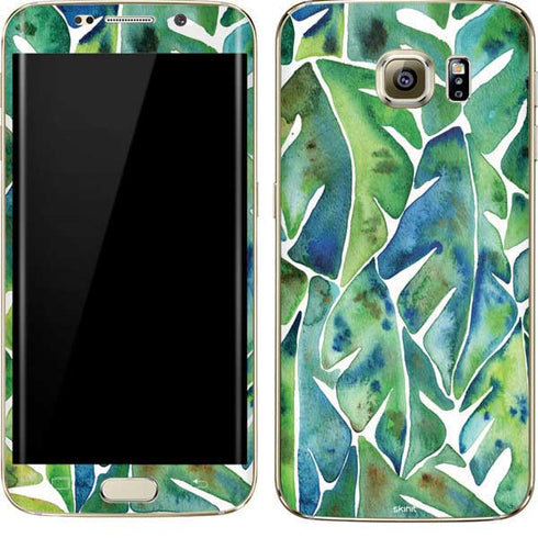 Cat Coq Tropical Leaves Galaxy S7 Edge Skin