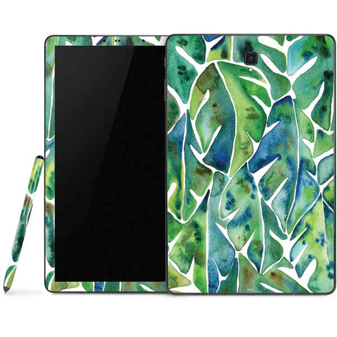 Cat Coq Tropical Leaves Samsung Galaxy Tab Skin