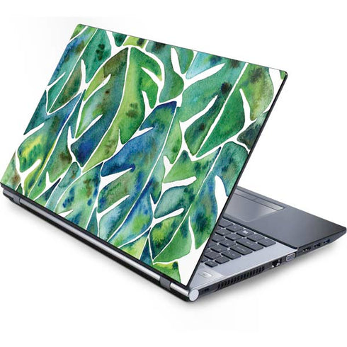 Cat Coq Tropical Leaves Generic Laptop Skin
