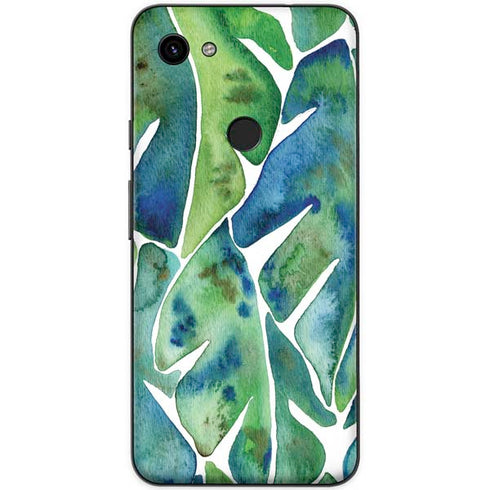Cat Coq Tropical Leaves Google Pixel 3a XL Skin