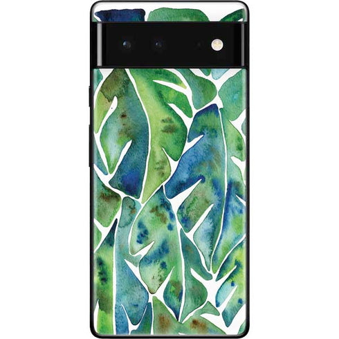 Cat Coq Tropical Leaves Google Pixel 6 Skin