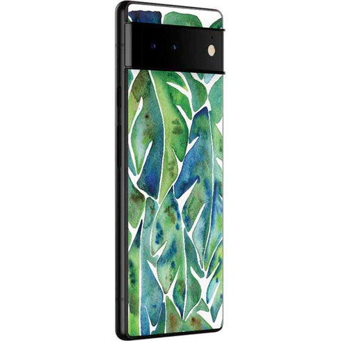 Cat Coq Tropical Leaves Google Pixel 6 Skin