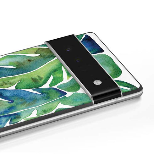 Cat Coq Tropical Leaves Google Pixel 6 Skin