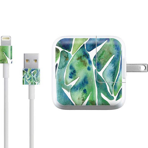 Cat Coq Tropical Leaves iPad Charger (10W USB) Skin