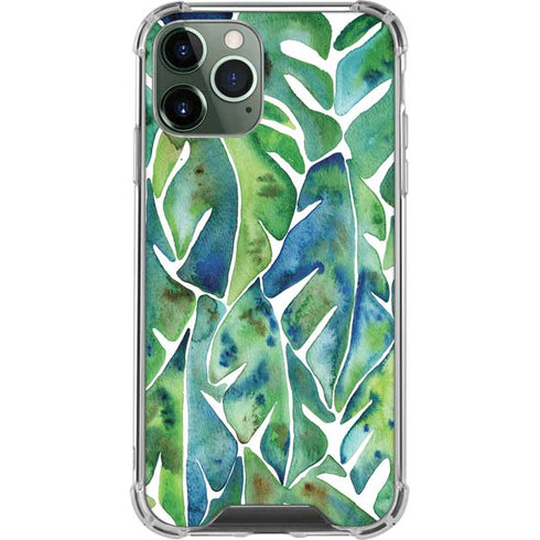 Tropical Leaves by Cat Coq iPhone 11 Pro Max Clear Case