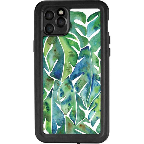 Cat Coq Tropical Leaves iPhone 11 Pro Max Waterproof Case