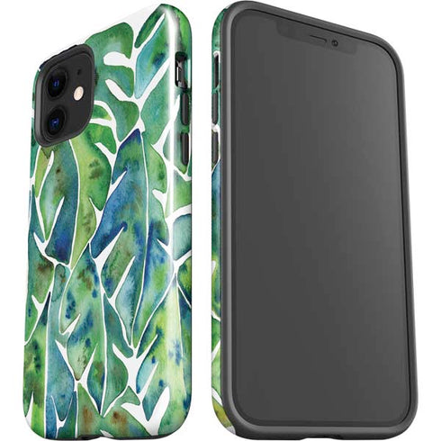 Cat Coq Tropical Leaves iPhone 12 Impact Case